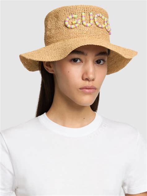 gucci raffia hat